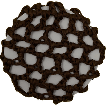 Brown Crocheted Ribbon Hair Bun Net