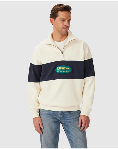RM Williams 90s logo 1/4 zip sweatshirt