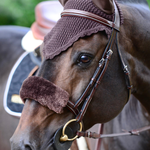 Kentucky Sheepskin Noseband cover-Trailrace Equestrian Outfitters-The Equestrian