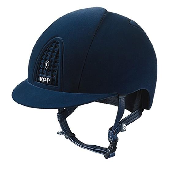Navy blue KEP equestrian riding helmet with front ventilation grid.