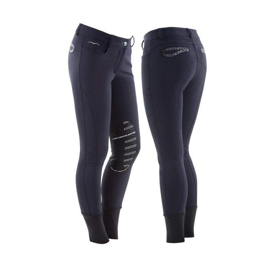 Animo brand riding breeches, navy blue, with crystal detailing.