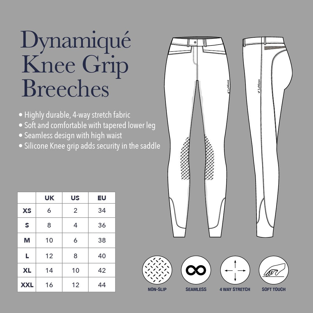 LeMieux Dynamique Knee Grip Breeches-Southern Sport Horses-The Equestrian