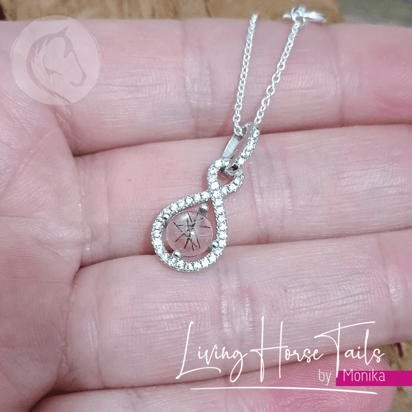Living Horse Tails Always and Forever Infinity Keepsake Memorial Pendant Custom jewellery Monika Australia horsehair keepsake