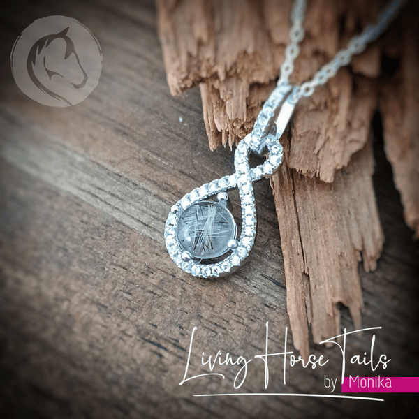 Living Horse Tails Always and Forever Infinity Keepsake Memorial Pendant Custom jewellery Monika Australia horsehair keepsake
