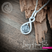Living Horse Tails Always and Forever Infinity Keepsake Memorial Pendant Custom jewellery Monika Australia horsehair keepsake
