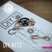 Living Horse Tails DIY Horsehair Bracelet Kit in Stainless Steel Heart Bead. Custom jewellery Monika Australia horsehair keepsake