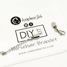 Living Horse Tails DIY Horsehair Bracelet Kit in Sterling Silver. Custom jewellery Monika Australia horsehair keepsake