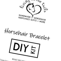 Living Horse Tails DIY Horsehair Bracelet Kit. Make your own Custom jewellery Monika Australia horsehair keepsake