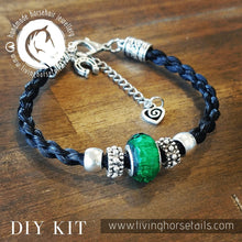 Living Horse Tails DIY Kit for Horsehair Braided Bracelet with Acrylic Bead Custom jewellery Monika Australia horsehair keepsake