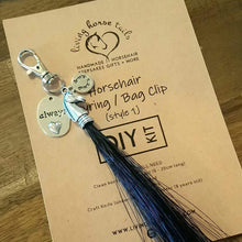 DIY Kit for Horsehair Keyring / Bag Clip Bracelet DIY-BC-HH Living Horse Tails Handmade Jewellery Custom Horse Hair Keepsakes Australia