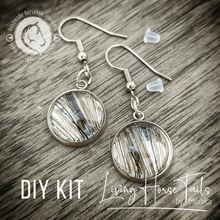 Living Horse Tails DIY Kit for Keepsake Earrings (Style S) Make your own. Stainless Steel Custom jewellery Monika Australia horsehair keepsake