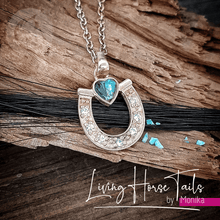 Living Horse Tails Horseshoe Keepsake Memorial Necklace 2 Custom jewellery Monika Australia horsehair keepsake