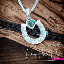 Living Horse Tails Horseshoe Keepsake Memorial Necklace 2 Custom jewellery Monika Australia horsehair keepsake