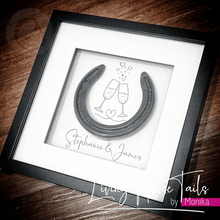 Living Horse Tails Horseshoe Wedding Frame Gift Custom jewellery Monika Australia horsehair keepsake