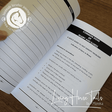 Living Horse Tails Know Your Horse - A Medical & First Aid Record Book Custom jewellery Monika Australia horsehair keepsake