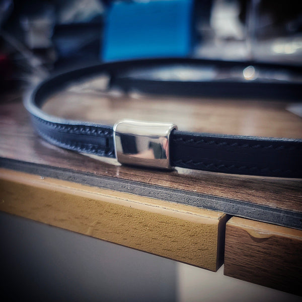 Living Horse Tails Leather and Horsehair inlaid Hatband with Tassles and Adjustable Waxed Cord Slider Custom jewellery Monika Australia horsehair keepsake