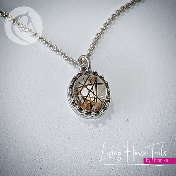 Sterling Silver and Resin Drop Necklace - Style 3