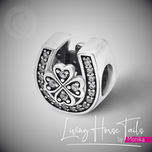 Living Horse Tails Sterling Silver Horseshoe Bead Custom jewellery Monika Australia horsehair keepsake