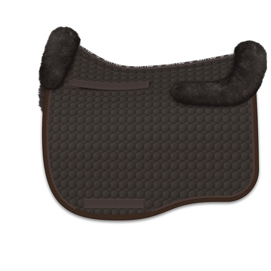 Mattes Eurofit Dressage Fleece Saddle Pad - Brown-Trailrace Equestrian Outfitters-The Equestrian