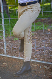 QJ Riding Wear Men's Breech with Silicon Knee Grip