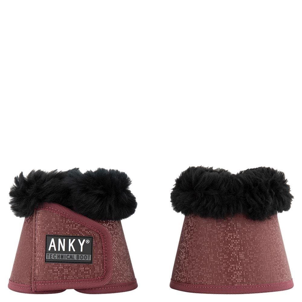 ANKY technical boot bell boots with faux fur, burgundy color.