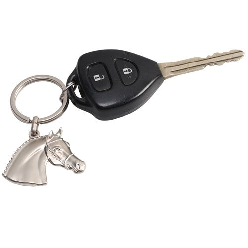 3D Key Ring Silver Horse Head