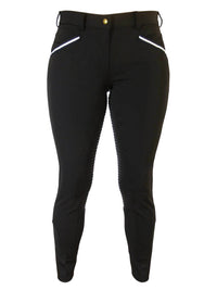 Women's CoolMax Black Breeches Available in Sizes 6 to 28 - No Silicone