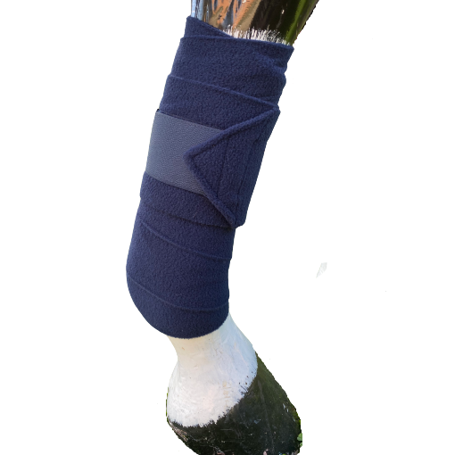 Polar Fleece Bandages - Navy Set of 4-Trailrace Equestrian Outfitters-The Equestrian