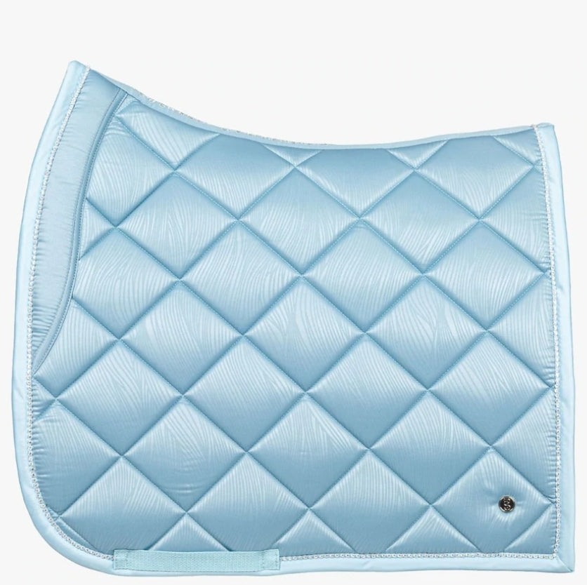 PSOS Dressage Pad - Wave - Stone Blue "live for the moments"-Vivarchie Equestrian-The Equestrian