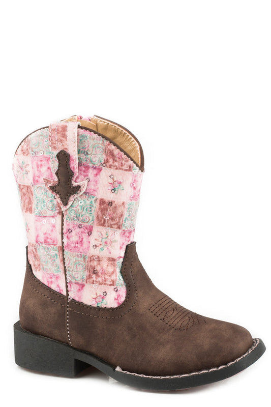 Roper Toddler Floral Shine Brown/Pink