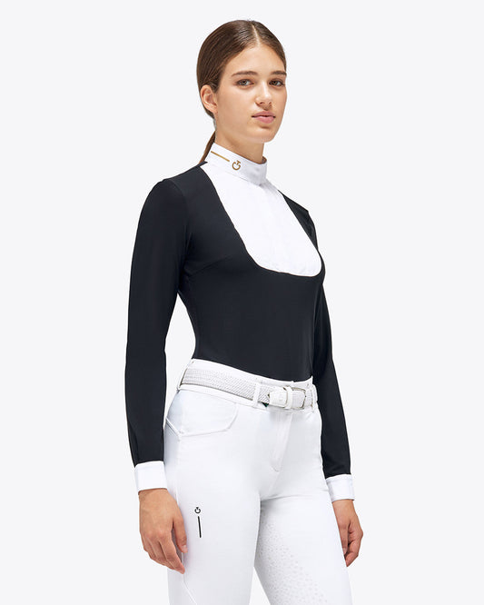 Cavalleria Toscana Revo Pleated Cotton Bib Competition Shirt