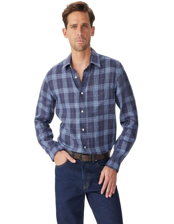 RM Williams Robe Linen Check Shirt