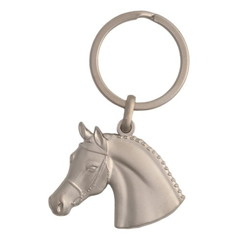 3D Key Ring Silver Horse Head