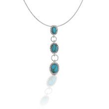 Kelly Herd Necklace Turquoise Drop Pendant - Sterling Silver