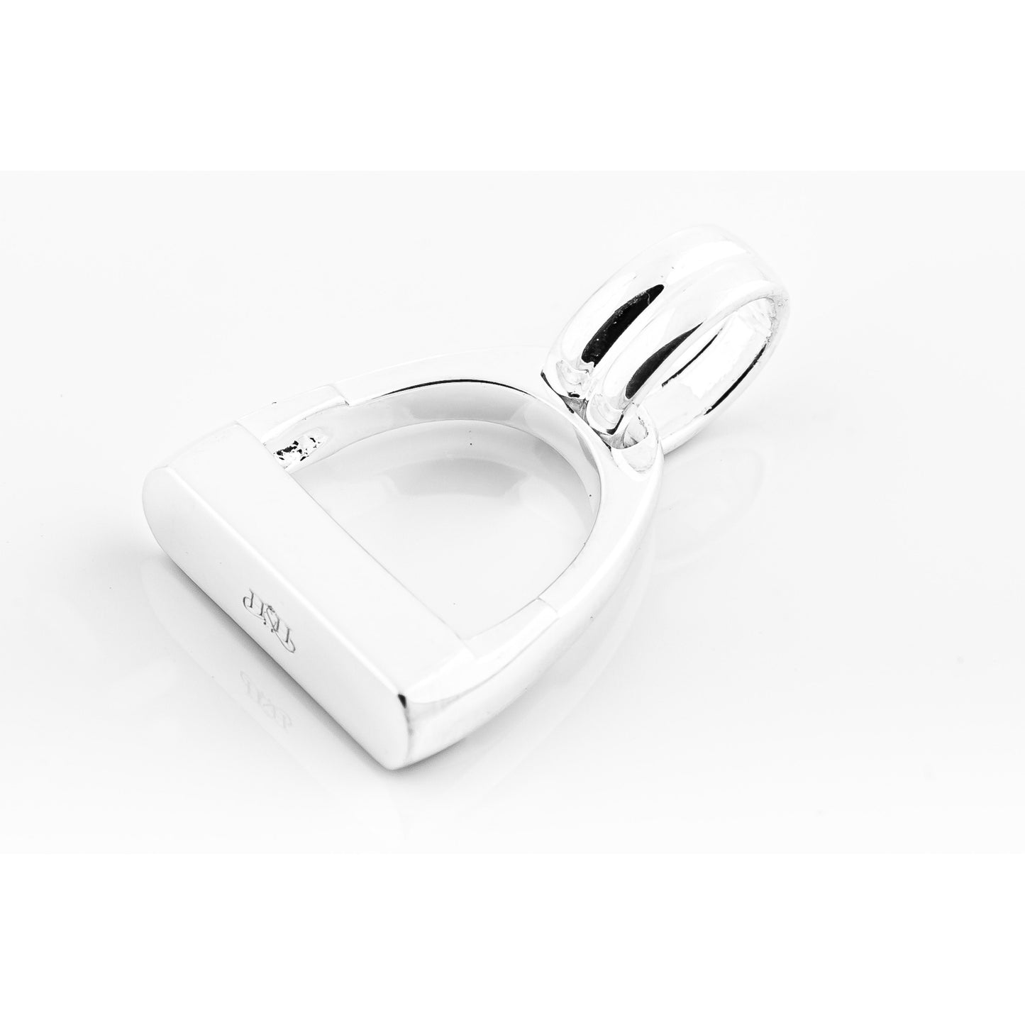 Portable white magnifying glass closed.