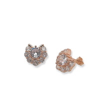 Mountain Creek Jewellery Sterling Silver and Rose Gold Plated Set Cubic Zirconia Studs