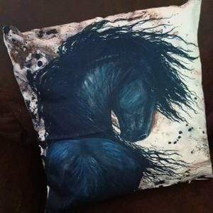 Style 1 Horse Themed Cushion Cover - 45cm-Living Horse Tales Jewellery By Monika-The Equestrian