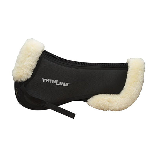 ThinLine Trifecta Cotton Half Pad With Sheepskin Trim-Trailrace Equestrian Outfitters-The Equestrian