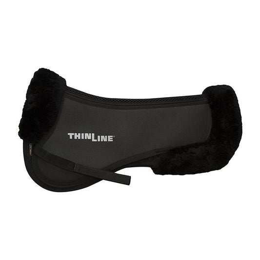 ThinLine Trifecta Cotton Half Pad With Sheepskin Trim-Trailrace Equestrian Outfitters-The Equestrian