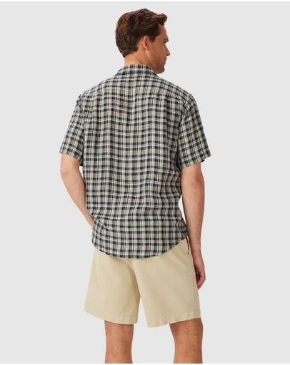 RM Williams Toby Linen Short Sleeve Shirt