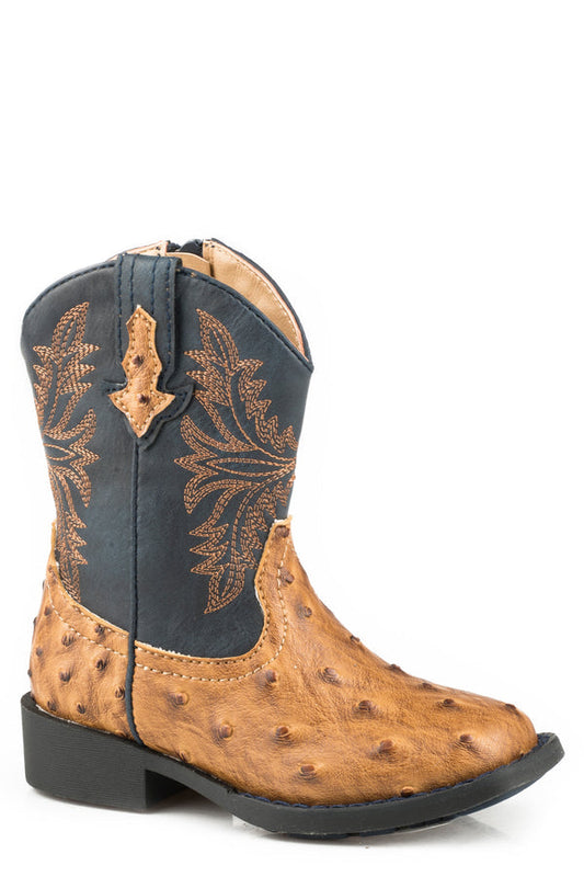 Roper Tod Cowboot Cool Tan/Navy
