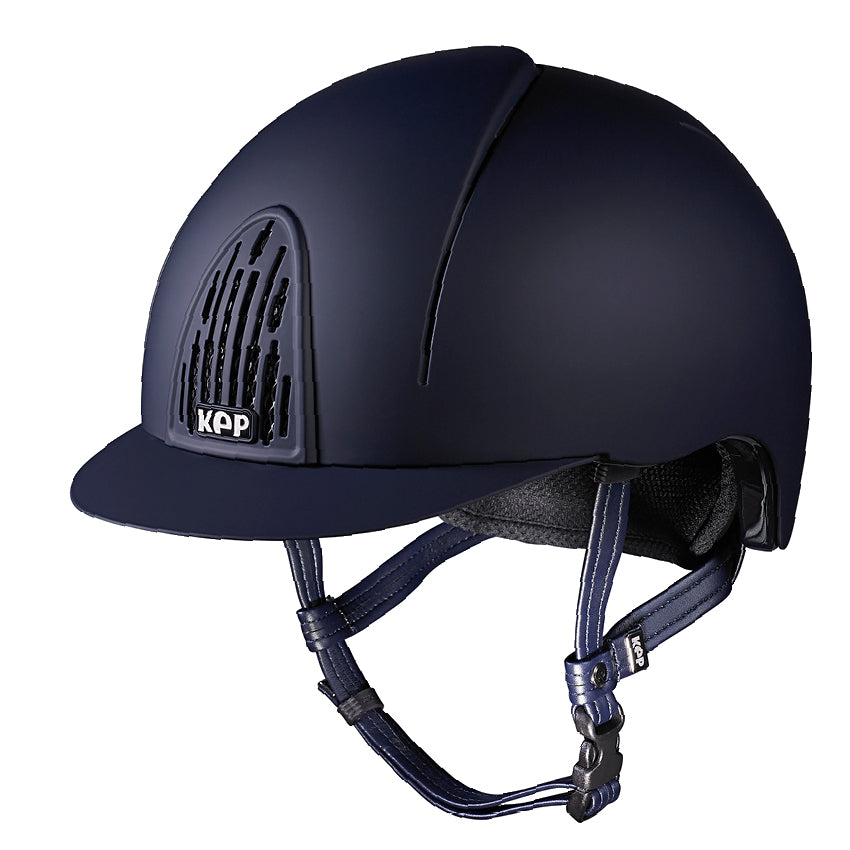 KEP brand equestrian helmet, black, vented, protective gear for riders.