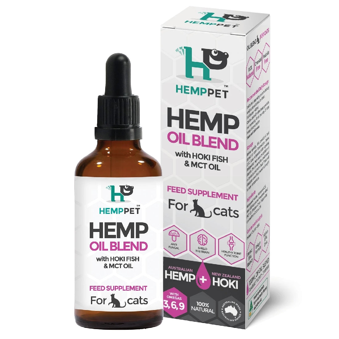 Shop the 100ml Pet X Hemp Pet Cat Hemp Oil Blend with Hoki Fish & MCT Oil for Your Feline Companion-Ascot Saddlery-The Equestrian
