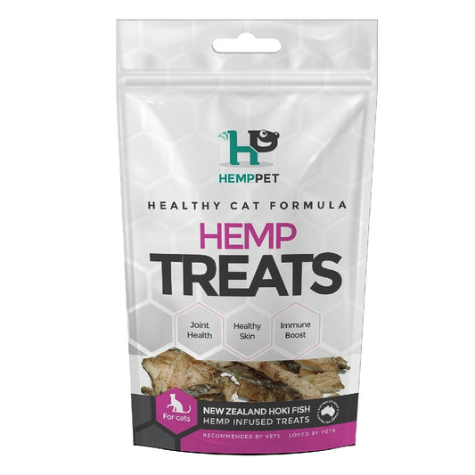 Shop Premium Hemp Pet Cat Treats Infused with New Zealand Hoki Fish - 70gm-Ascot Saddlery-The Equestrian