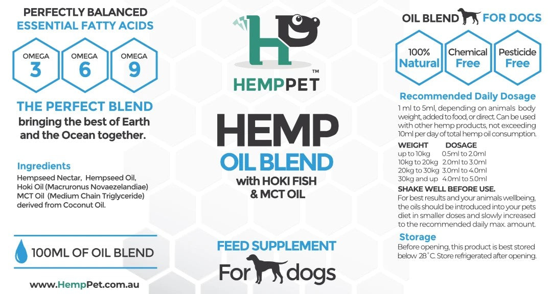 Shop the 100ml Pet X Hemp Oil Blend for Dogs, Infused with Hoki Fish and MCT Oil-Ascot Saddlery-The Equestrian