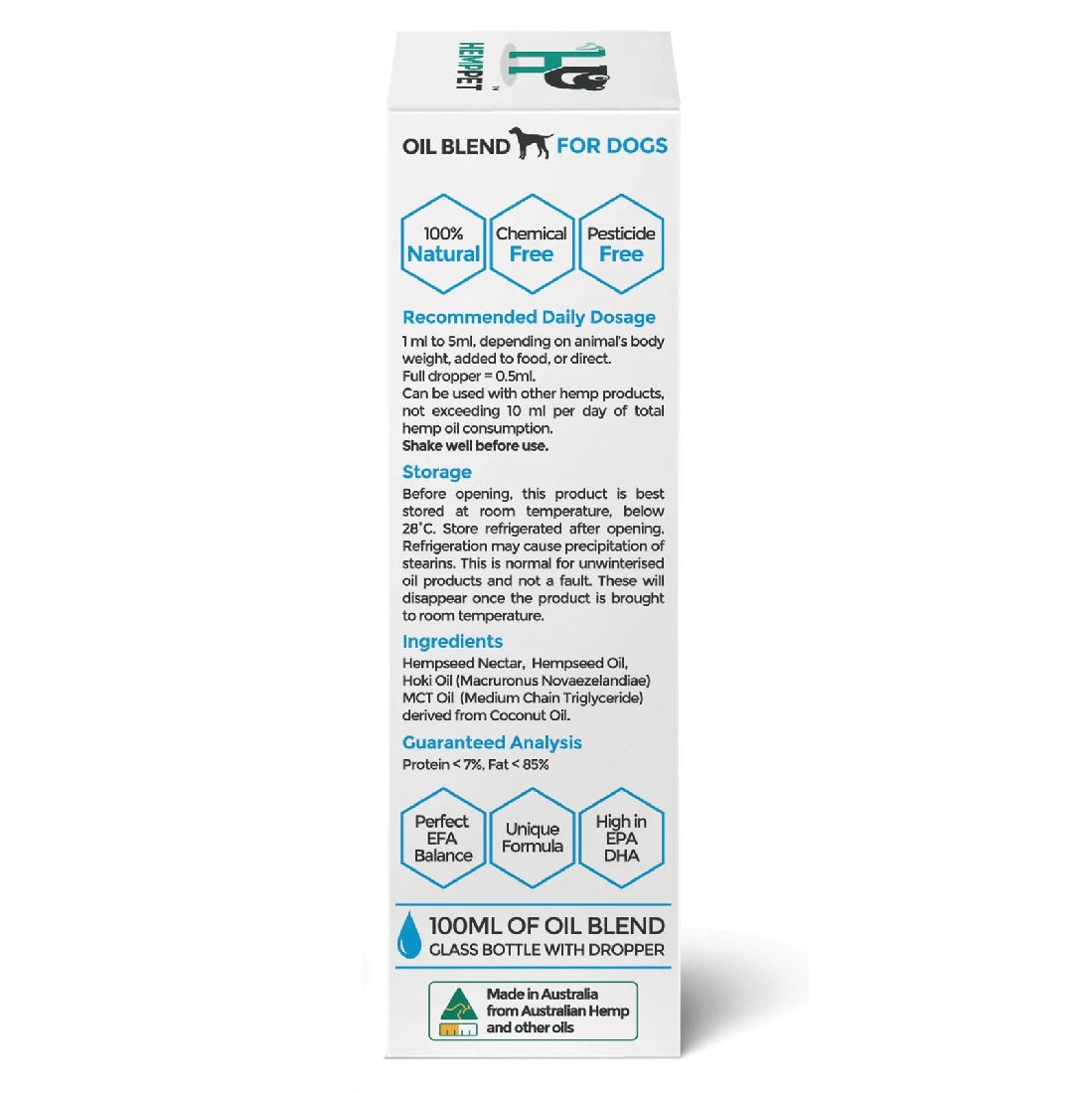 Shop the 100ml Pet X Hemp Oil Blend for Dogs, Infused with Hoki Fish and MCT Oil-Ascot Saddlery-The Equestrian