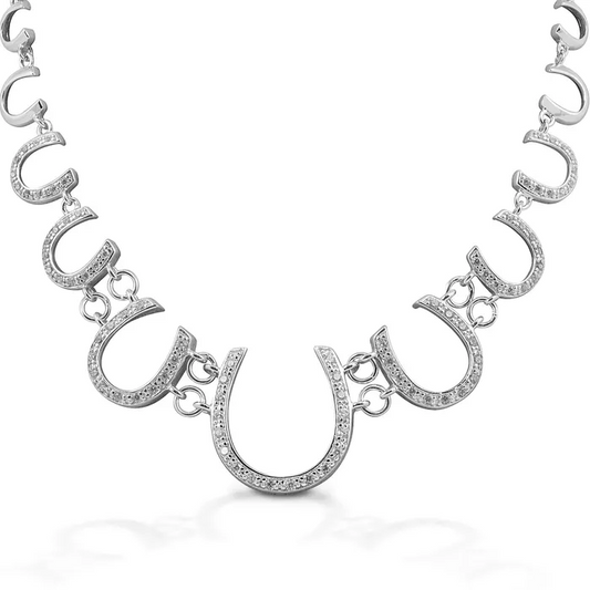 Kelly Herd Necklace Multi Horseshoe - Sterling Silver-Top Brands-The Equestrian