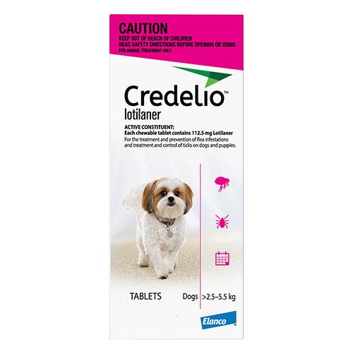 Credelio For Very Small Dogs Pink 2.5 - 5.5kg 3 Pack-VetSupply.com.au-The Equestrian