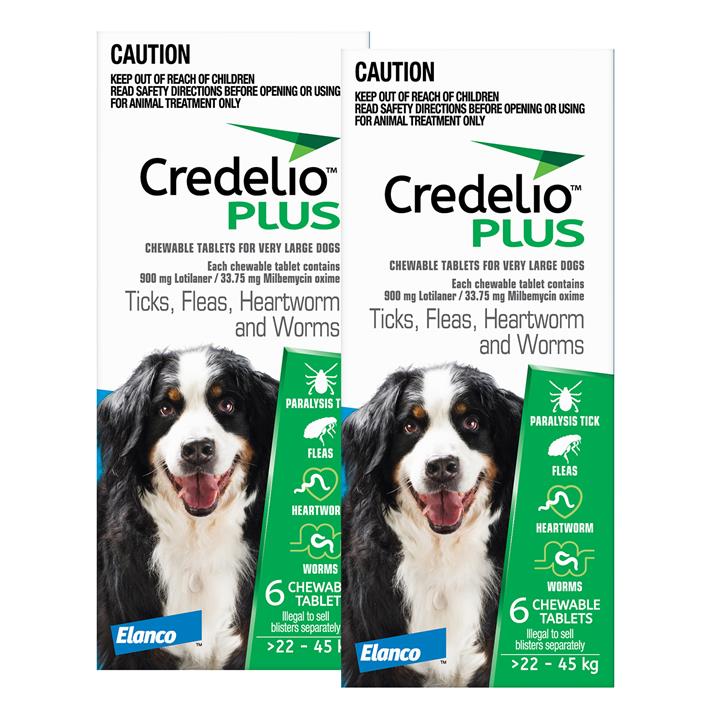 Credelio Plus For Extra Large Dogs 22 - 45 Kg Blue 12 Chews-VetSupply.com.au-The Equestrian