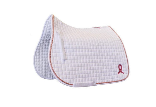 Sale Saddlecloth Grainge Dressage Or All Purpose White & Pink Ribbon Was$54-95-Ascot Saddlery-The Equestrian